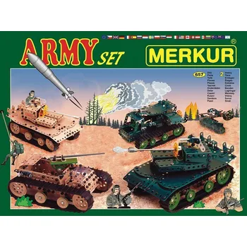 Stavebnice Merkur Stavebnice MERKUR Army Set 674ks 2 vrstvy