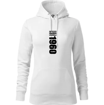 Dámská mikina Limited edition 1960 pruh - Mikina dámská Cape s kapucí - XS ( Bílá )