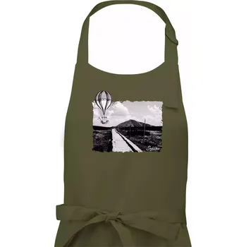 Kuchyňská zástěra Retro Sněžka - Dámská zástěra na vaření - Univerzální velikost ( Khaki )