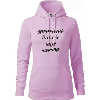 Dámská mikina Partnerské triko nastávající rodiče - Mikina dámská Cape s kapucí - S ( Orchid )