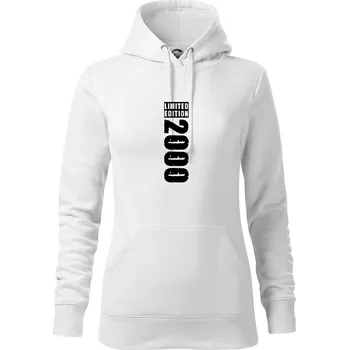 Dámská mikina Limited edition 2000 pruh - Mikina dámská Cape s kapucí - M ( Bílá )