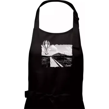 Kuchyňská zástěra Retro Sněžka - Dámská zástěra na vaření - Univerzální velikost ( Černá )