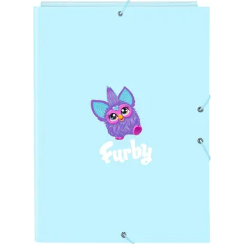 Set školních potřeb Desky s gumičkou Furby Nebeská modrá A4 (26 x 33,5 x 2,5 cm)