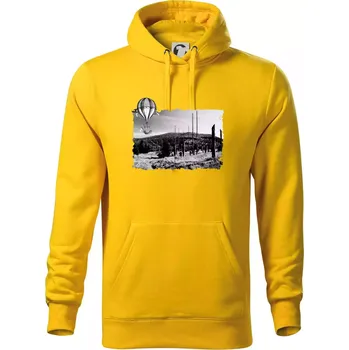 Pánská mikina Retro Blatný vrch - Mikina pánská Cape s kapucí - M ( Žlutá )