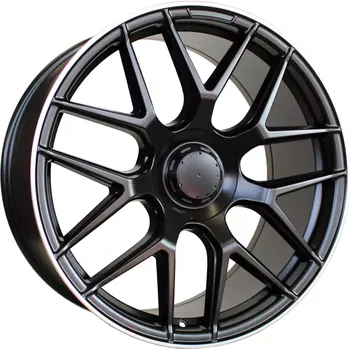 Alu kolo Alu kola Racing Line B5318, 22x11 5x112 ET50, černá matná + leštěný límec (zátěžová) vhodné pro Mercedes GLE (od 2019), Mercedes GLE Coupe (od 2019)