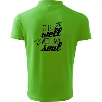 Pánská košile It is well with my soul - Polokošile pánská Pique Polo 203 - 5XL ( Apple Green )