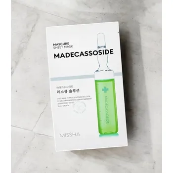 Pleťová maska Missha - Mascure Rescue Solution Sheet Mask - Madecassoside - Soothing Textile Mask 28ml