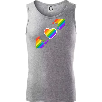 Pánské termoprádlo Srdce uhlopříčně - Tílko pánské Core - XL ( Tmavě šedý melír )