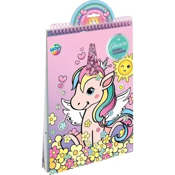 omalovánky Creative Craft Group Omalovánky 29,7 × 21 cm - jednorožec (16ks) + samolepky (2 archy)