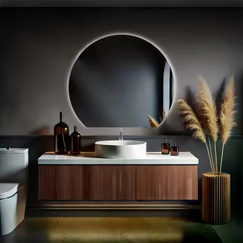 Zrcadlo Koupelnové zrcadlo půlkulaté BALI s LED podsvícením Rozměr zrcadla : Ø 40 cm