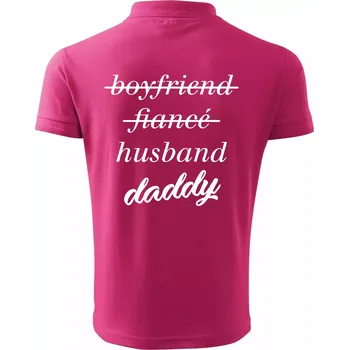 Partnerské triko nastávající rodiče - Polokošile pánská Pique Polo 203 - 5XL ( Purpurová )
