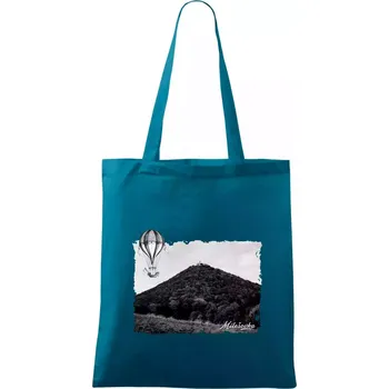 Retro Milešovka - Taška bavlněná - 42 x 38 cm ( Petrolejová )