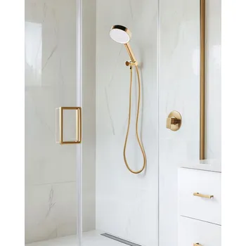Sprchová hlavice Sprchová hlavice s hadicí zlatá kov 4 režimy vodního proudu moderní styl koupelna Beliani