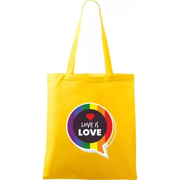 Love is love bublina - Taška bavlněná - 42 x 38 cm ( Žlutá )