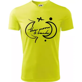 Chlapecké tričko The moon and back - Dětské triko sportovní (dresovina) - 134 cm/8 let ( Neonově žlutá )