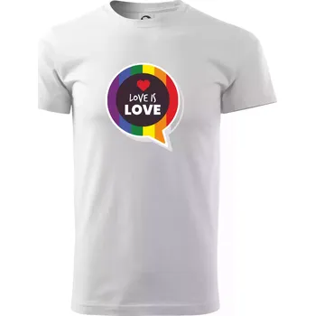 Love is love bublina - Triko extra velké (5-8XL) - 7XL ( Bílá )