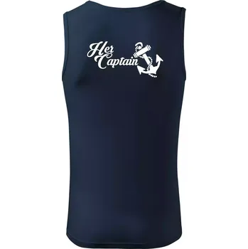 Her captain - Tílko pánské Core - S ( Námořní modrá (velmi tmavá - téměř černá) )
