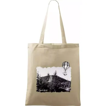 Nákupní taška Retro Lysá hora - Taška bavlněná - 42 x 38 cm ( Naturální )