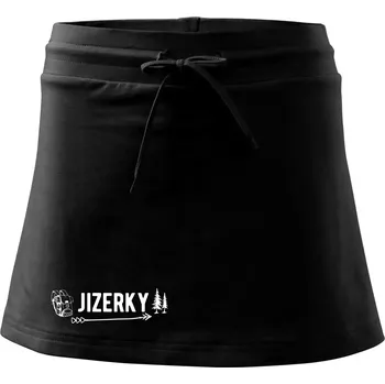 Dámská sukně Jizerky nápis - Sportovní sukně - two in one - S ( Černá )