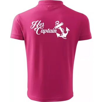 Pánská košile Her captain - Polokošile pánská Pique Polo 203 - 3XL ( Purpurová )