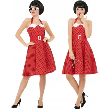 Karnevalový kostým Kostým Šaty 50. léta retro červené S