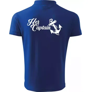 Pánská košile Her captain - Polokošile pánská Pique Polo 203 - 4XL ( Královská modrá )