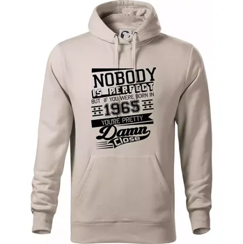 Pánská mikina Nobody is perfect - 1965 - Mikina pánská Cape s kapucí - 5XL ( Ledově šedá )