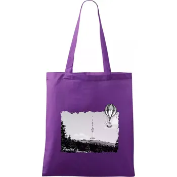 Retro Praděd - Taška bavlněná - 42 x 38 cm ( Fialová )