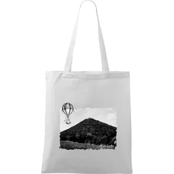 Nákupní taška Retro Milešovka - Taška bavlněná - 42 x 38 cm ( Bílá )