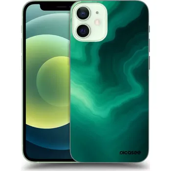 Pouzdro na mobilní telefon Picasee silikonový průhledný obal pro Apple iPhone 12 mini - Malachite