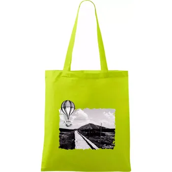 Retro Sněžka - Taška bavlněná - 42 x 38 cm ( Limetková )