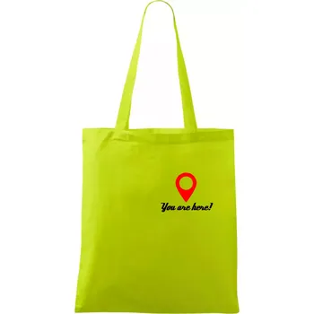 You are here - Taška bavlněná - 42 x 38 cm ( Limetková )