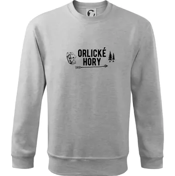 Chlapecké tričko Orlické hory nápis - Mikina Essential dětská - 146 cm/10 let ( Světlešedý Melír )