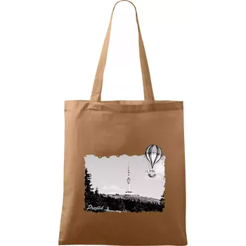 Nákupní taška Retro Praděd - Taška bavlněná - 42 x 38 cm ( Cappuccino )