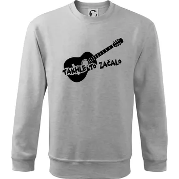 Kytara, takhle to všechno začalo - Mikina Essential dětská - 146 cm/10 let ( Světlešedý Melír )