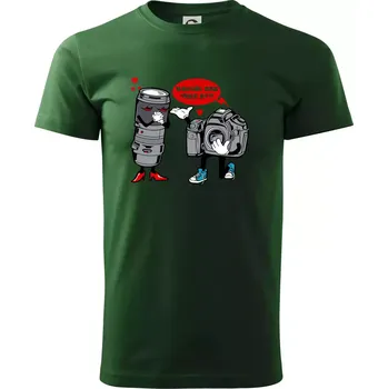 Pánské tričko Nemůžu bez tebe být foto - Triko extra velké (5-8XL) - 8XL ( Lahvově zelená )