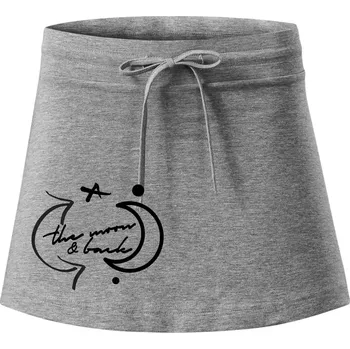 Dámské oblečení The moon and back - Sportovní sukně - two in one - M ( Tmavě šedý melír )