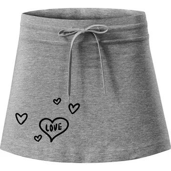Dámská sukně Love Kluk - Holka - Sportovní sukně - two in one - L ( Tmavě šedý melír )