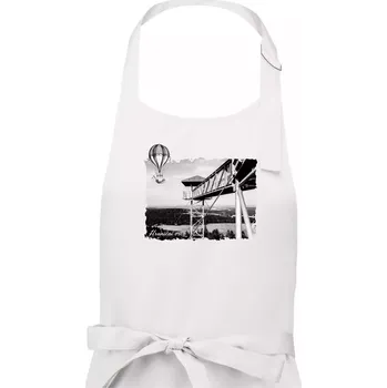 Kuchyňská zástěra Retro Hraniční vrch - Pánská zástěra na vaření - Univerzální velikost ( Bílá )