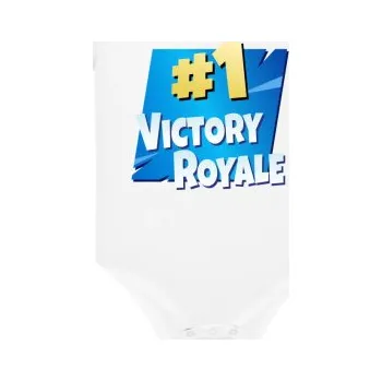 Žertovný předmět Number 1 Victory Royale - dětské body s potiskem pro fanoušky hry Fortnite- Tričkový.cz