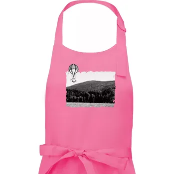 Kuchyňská zástěra Retro Čerchov - Dámská zástěra na vaření - Univerzální velikost ( Růžová )