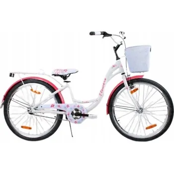 Jízdní kolo Dětské kolo pro dívky, bílo-korálové P.Velo TURBO