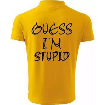 Pánská košile Guess iam stupid - Polokošile pánská Pique Polo 203 - 4XL ( Žlutá )