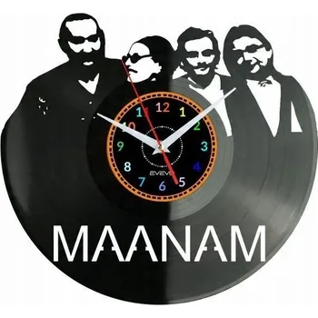 Hodiny Maanam Polsko Hudební Skupina Nástěnné Hodiny Vinylová Deska Moderní Dekorativní