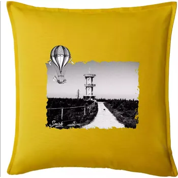 Polštář Retro Smrk - Polštář 50x50 - 50x50 - Pouze potah ( Žlutá )