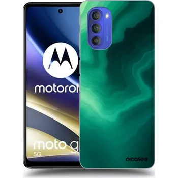 Pouzdro na mobilní telefon Picasee silikonový průhledný obal pro Motorola Moto G51 - Malachite