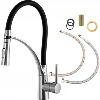 Vodovodní baterie Stojánková kuchyňská baterie Gamma 1 černá, stříbrná