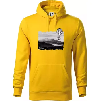 Pánská mikina Retro Boubín - Mikina pánská Cape s kapucí - XL ( Žlutá )