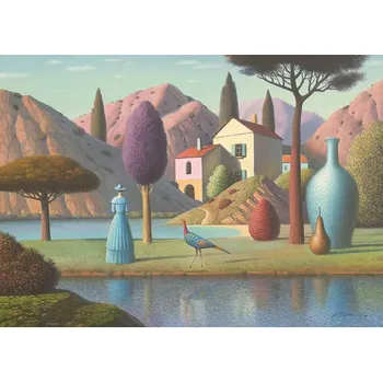 Puzzle HEYE Timeless: Dáma v modrém 1000 dílků