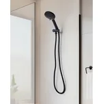 Sprchová hlavice s hadicí černá kov 5 režimů vodního proudu moderní styl příslušenství koupelna Beliani